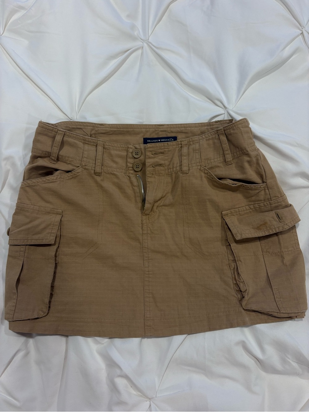 Brandy Melville Tan Brown Cargo Mini Skirt